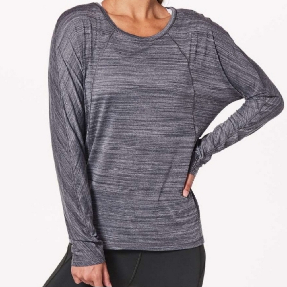 Lululemon Set To Sweat Long Sleeve Heathered Black